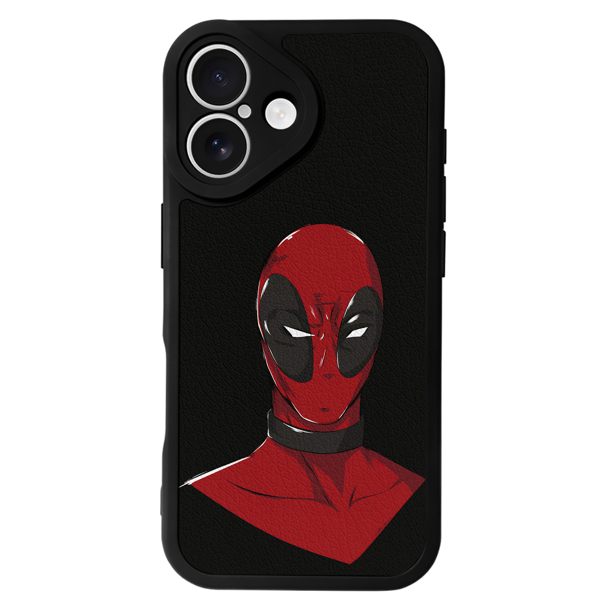 （画像用） Deadpool デッドプール 【iPhone 16シリーズ対応】シリコンスマホケース（レザー調） 材質：シリコン